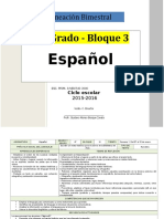 Plan 6to Grado - Bloque 3 Español (2015-2016)