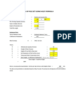 Calculation of Pile Set Using Hiley Formula