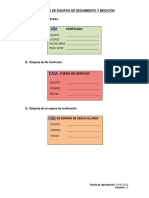 Etiquetas de Equipos de Seguimiento y Medicion