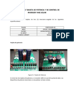 Diagnostico Tarjeta de Potencia y de Control de Inversor Yake Solar