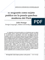 El Migrante Como Sujeto Poético. Noriega, Julio