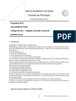 PROGRAMA PSICOANALISIS FREUD - PDF PSI UBA