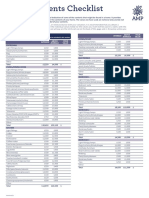 AMP Home Plan Contents Checklist