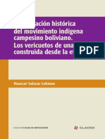 La Formación Histórica Del Movimiento Indígena Campesino Boliviano. Los Vericuetos de Una Clase Construida Desde La Etnicidad