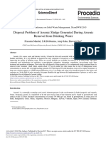 Disposal Problem of Arsenic Sludge Generated During Arsenic Removal From Drinking Water