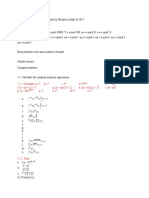 UTS Exam Calculus