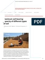 Maximum Soil Bearing Capacity of Different Types of Soil - Online Civil