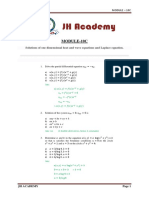 Module-10C: Solutions of One Dimensional Heat and Wave Equations and Laplace Equation