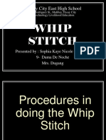 Whip, Running and Straight Stitches