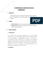 Ensayo de Impurezas Organicas en El Agregado