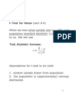 T-Test or Z-Test Decision