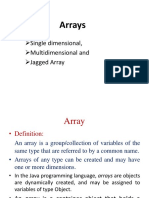 Arrays: Single Dimensional, Multidimensional and Jagged Array