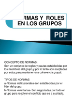 Normas y Roles en Los Grupos