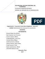 Cooperativa de Ahorro y Credito Santa Maria QQQQQ