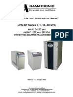 PS-SP 10-30kVA 3-1 With Bypass Isolation Transformer (Option) PDF