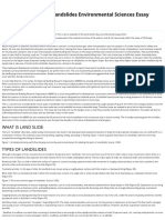 Cause and Effects of Landslides Environmental Sciences Essay