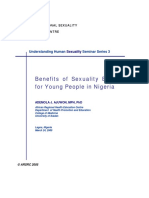 Benefits of Sexuality Education For Young People in Nigeria