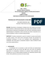 Tecnicas de Virtualizacao e Suas Implementacoes Autor Eder Del Barco Nishioka (104 070212 SES MT)