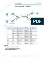 6.4.3.3 Packet Tracer - Connect A Router To A LAN RESUELTO