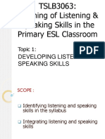 TOPIC 1 Week 1 (Topic 1 - Developing L & S Skills)