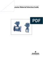 Technical Data Sheet Magnetic Flowmeter Material Selection Guide Data PDF