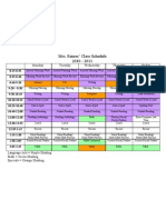 Class Schedule 10-11