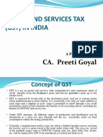 Goods and Services Tax (GST) in India: CA. Preeti Goyal