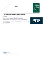 The Analysis of Generative Music Programs PDF