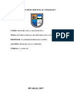 Examen Parcial de Historia de La Matemática