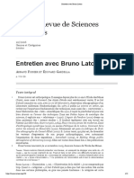 Entretien Avec Bruno Latour