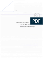 Javier San Martin La Fenomenologia de Husserl Como Utopia de La Razon PDF