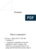 Promoter Preincorporation Contract