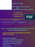 Short Course: Motor Current Signature Analysis FOR Diagnosis of Faults in Induction Motor Drives