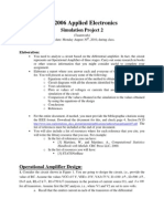 TE2006 Applied Electronics: Simulation Project 2