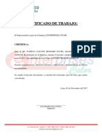 Certificado de Trabajo 8