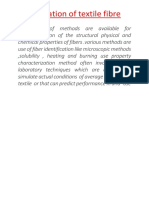 Identification of Textile Fibre: M Eth o D, Id N NN