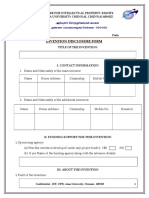 IDF Form For Inventors