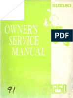 RM250 Owners Service Manual 1991