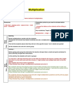 Lesson Plan - Multiplication