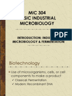 Lect 1 Introduction On Industrial Microbiology