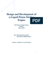 Design of Liquid Piston Stirling Engine