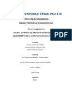 Estudio Definitivo Del Proyecto de Rehabilitacion y Mejoramiento de La Carretera Huaura-Sayan-Churin