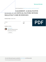 Employee Engagement: A Qualitative Research On Critical Factors Within Malaysia's Sme Businesses