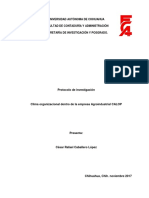 Clima Organizacional de Una Pequeña Empresa