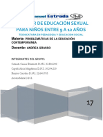 Taller de Educación Sexual para Niños Entre 8 y 13 Años