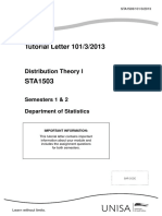 Sta1503 2013 - Tutorial Letter 101 2013 3 e PDF