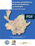 Presencia de Grupos Paramilitares y Algunas de Sus Dinámicas en Antioquia. Cuatro Casos de Estudio