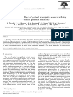 Theory and Modelling of Optical Waveguide Sensors Utilising Surface Plasmon Resonance