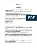 Lista de Exercícios - Termodinâmica - CBMMG