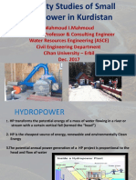 Feasibility Studies of Small Hydropower in Kurdistan